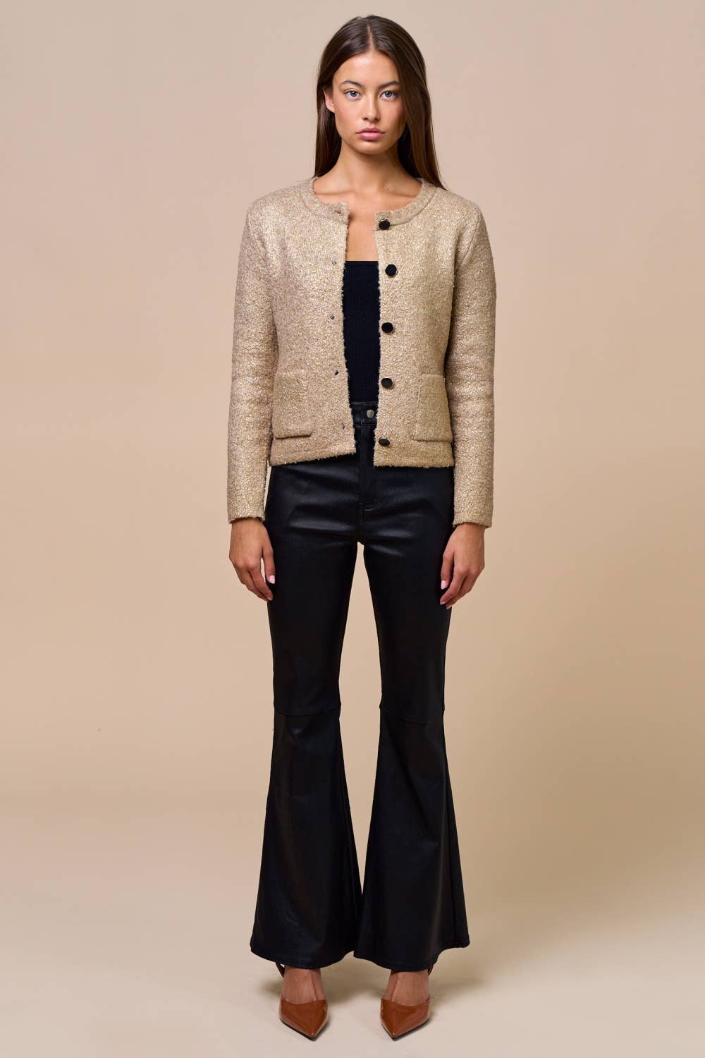 GOLD Classic Knit Button-Down Cardigan for wholesale on Faire3