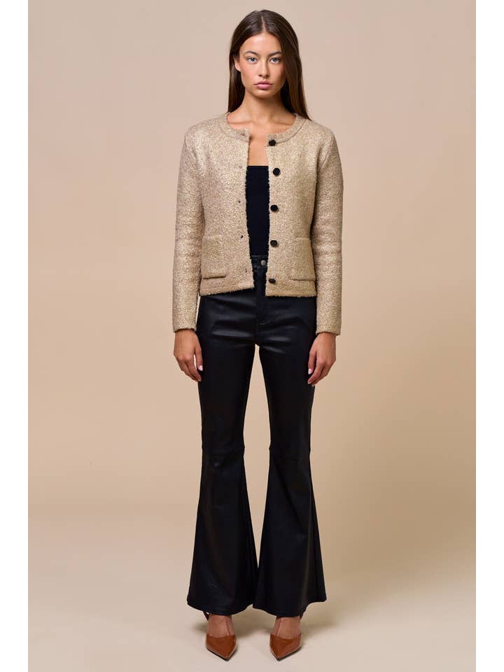 GOLD Classic Knit Button-Down Cardigan for wholesale on Faire3