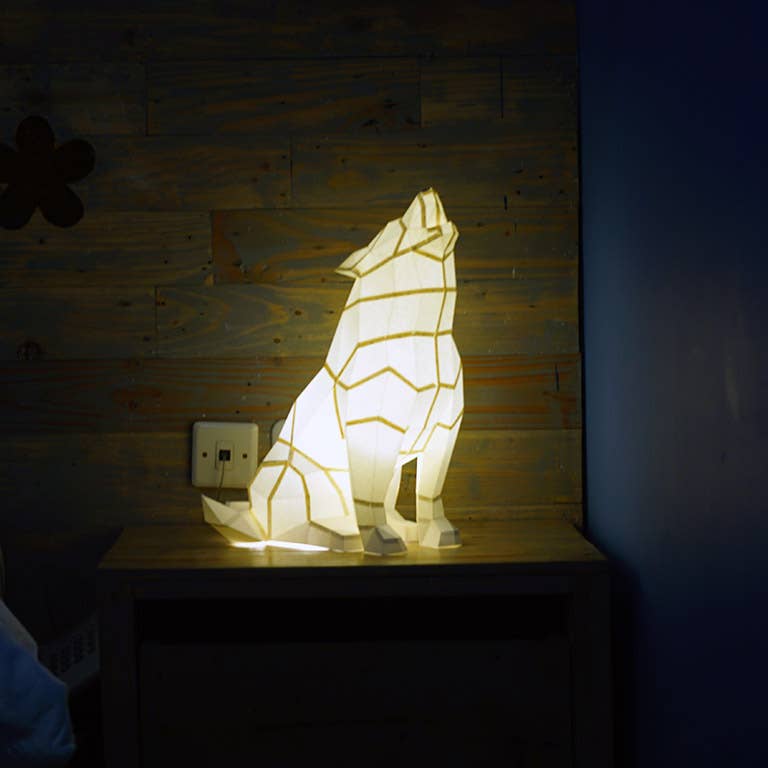PAPERCRAFT WORLD – Großhandel Bastelset – Wolf 3D PaperCraft Origami Modell, Papierlampe23
