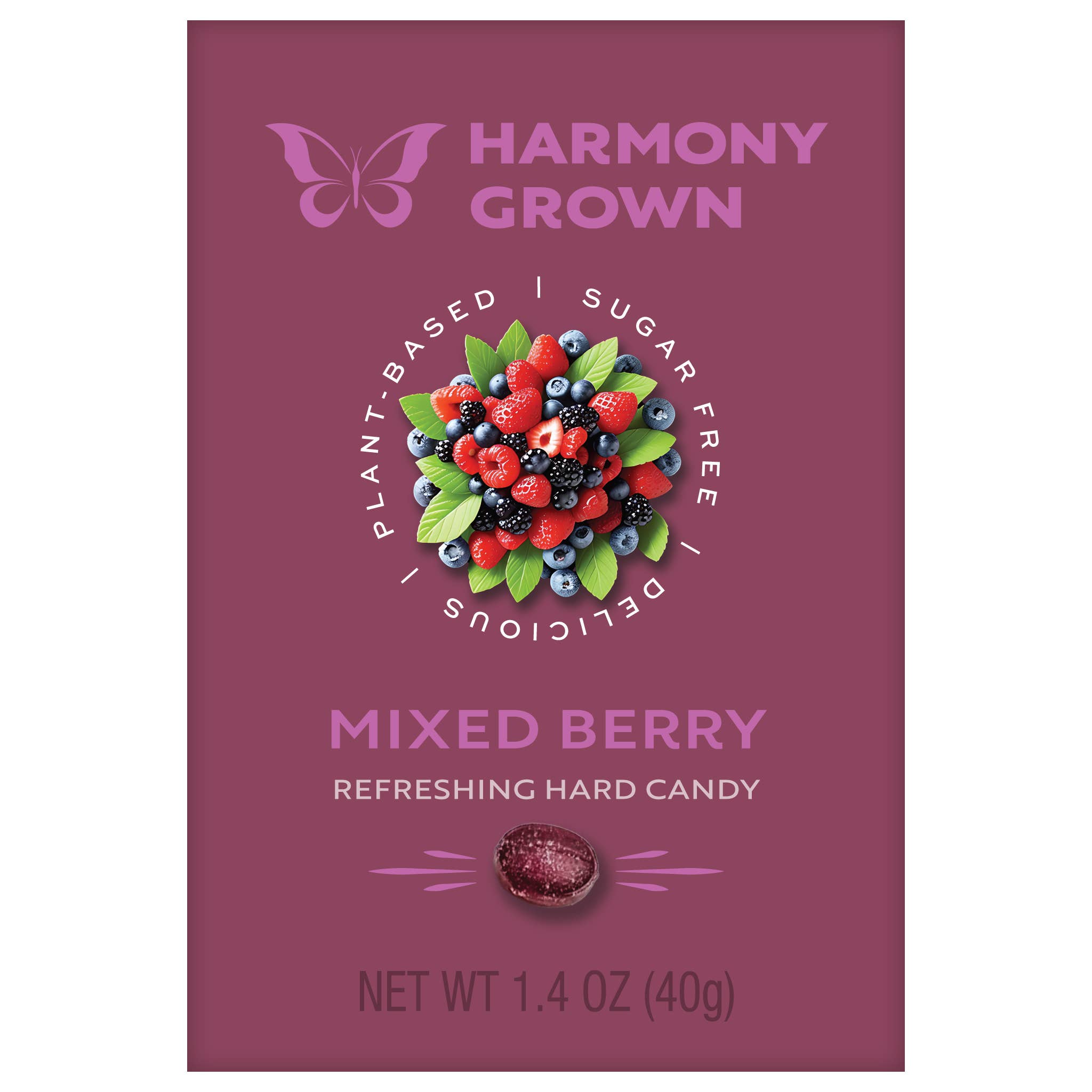 Stevita Naturals - Wholesale Hard Candy - Stevita Harmony Grown Sugar-Free Hard Candy - Berry1