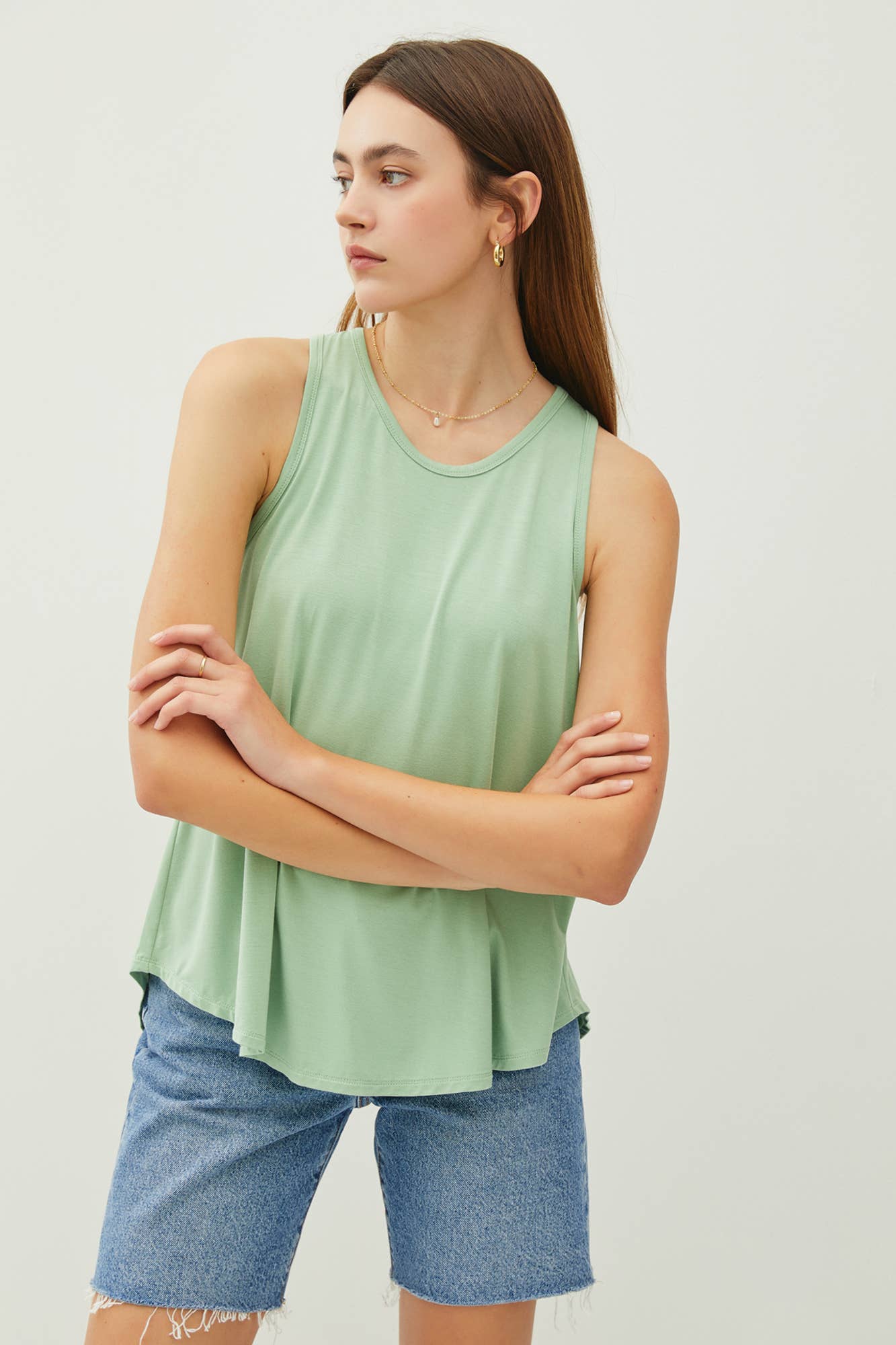 Be Cool - Wholesale Tank Top - Women's - SOFT FLOWY ROUND NECK TANK TOP13