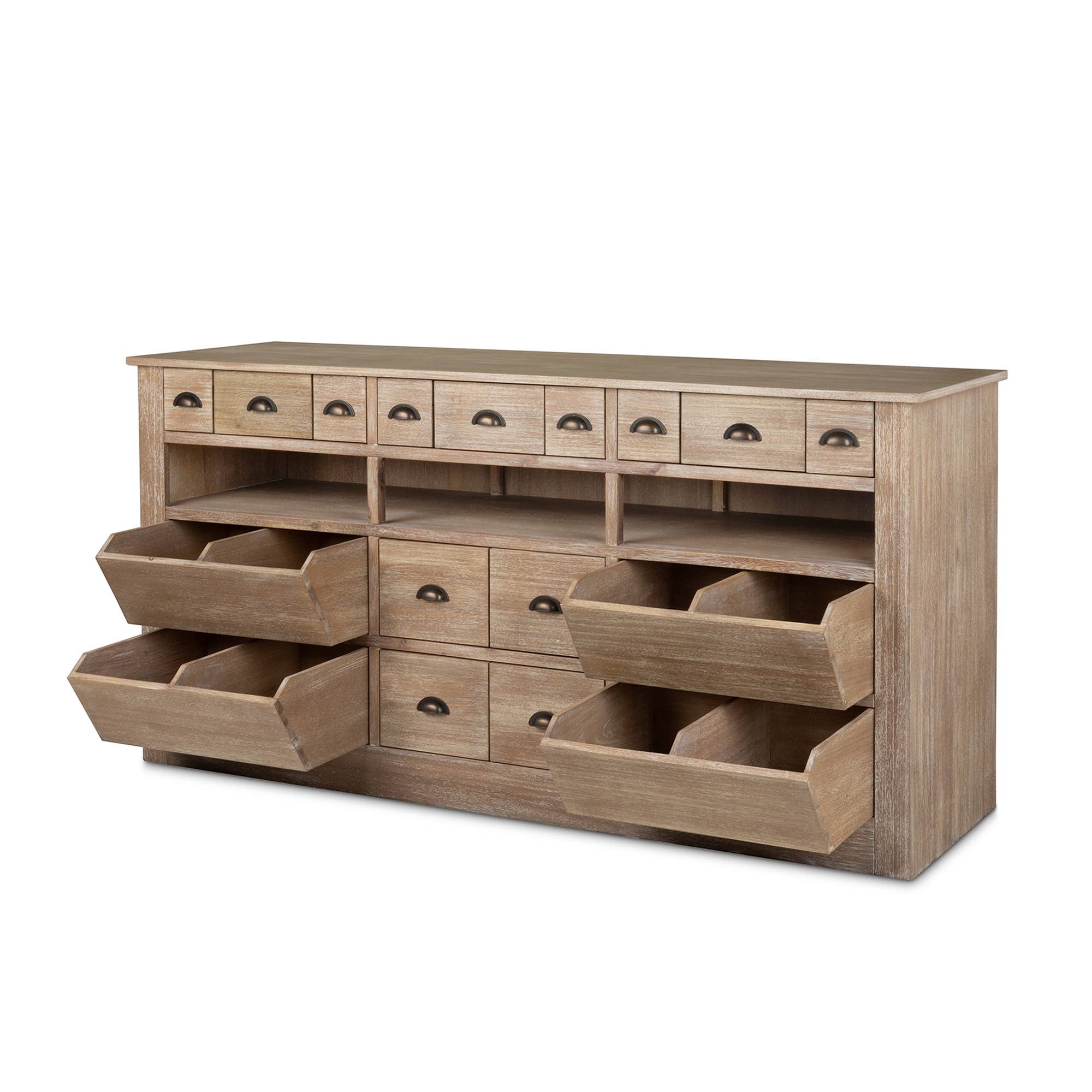 Park Hill Collection - Wholesale Display Case - Vine Hill Counter, Driftwood1