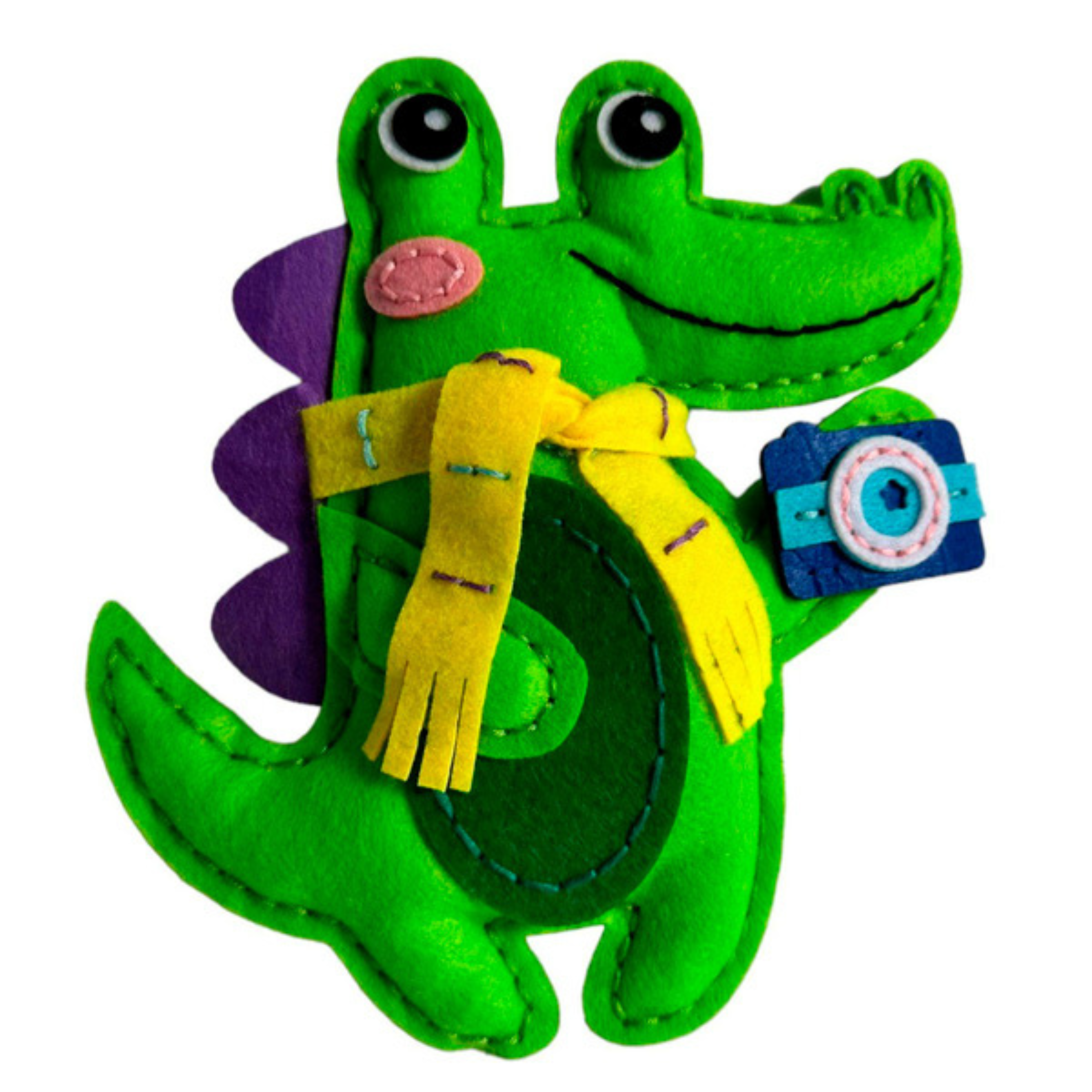 Fainotoys - Wholesale DIY Craft Kit - Kids - APLI Krapli - APLI Krapli Sewyourself Felt Toy Kit Crocodile Precut Felt Stuffing Thread & Safe Needle Ages 6+2