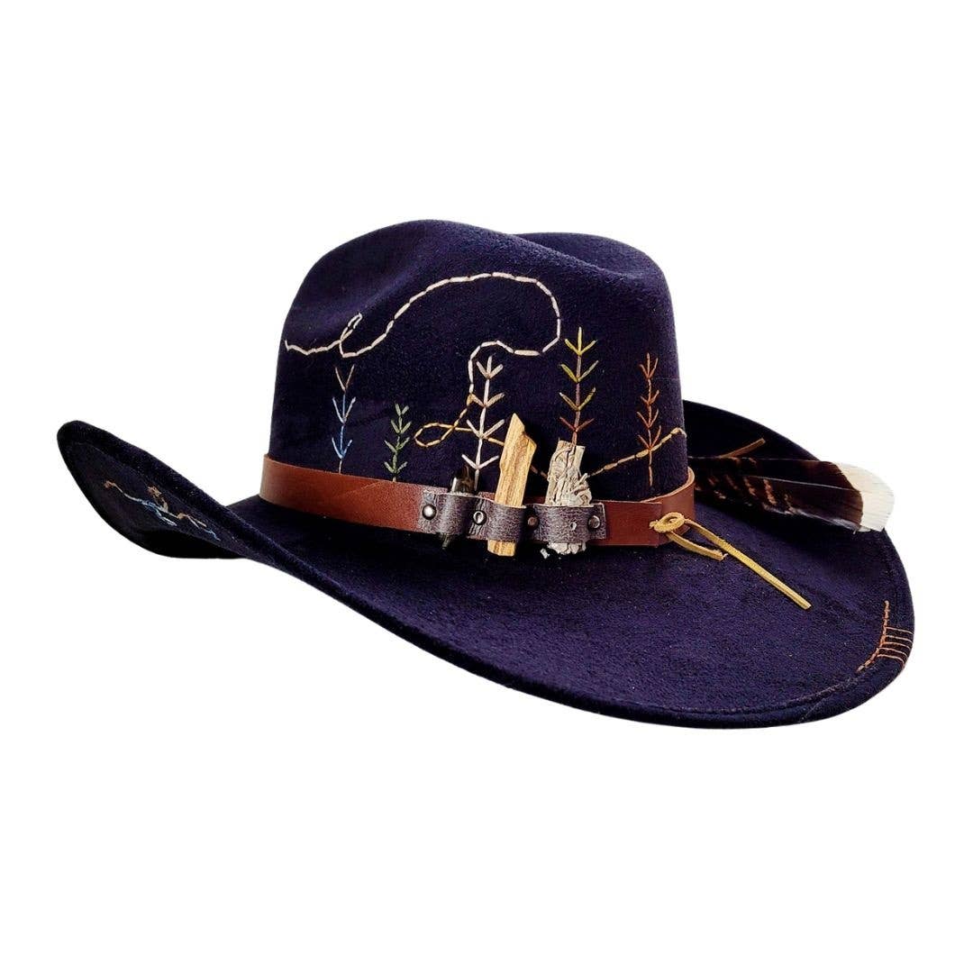 Noir Page Chapeau de Cowboy Couronne en vente sur Faire5
