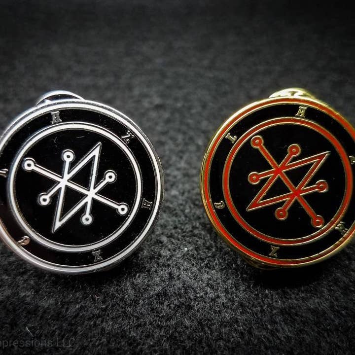 Goetic Impressions - Wholesale Lapel Pin/Button - Azazel Sigil Hard Enamel Pin2