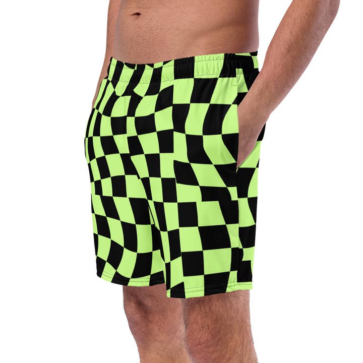 Goth Cloth Co. – Engroshandel Badeshorts – Mænd – Toxic Tiles mænds foret badebukser