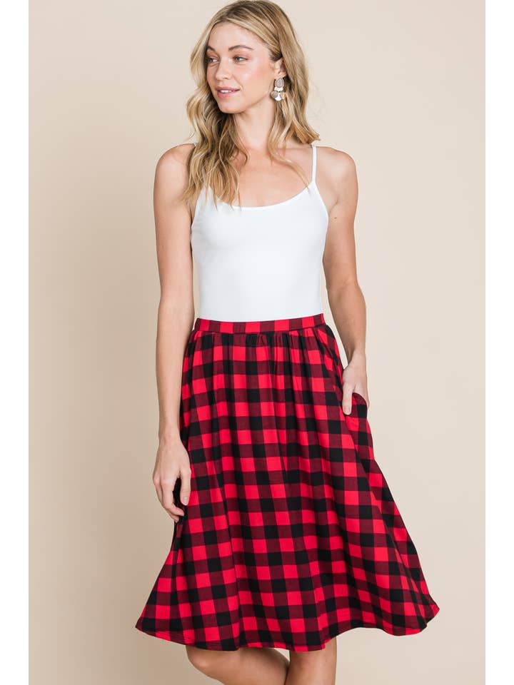 BOMBOM - Vendita all'ingrosso Gonna - Donna - GONNA MIDI A SCACCHI SA1031-CK