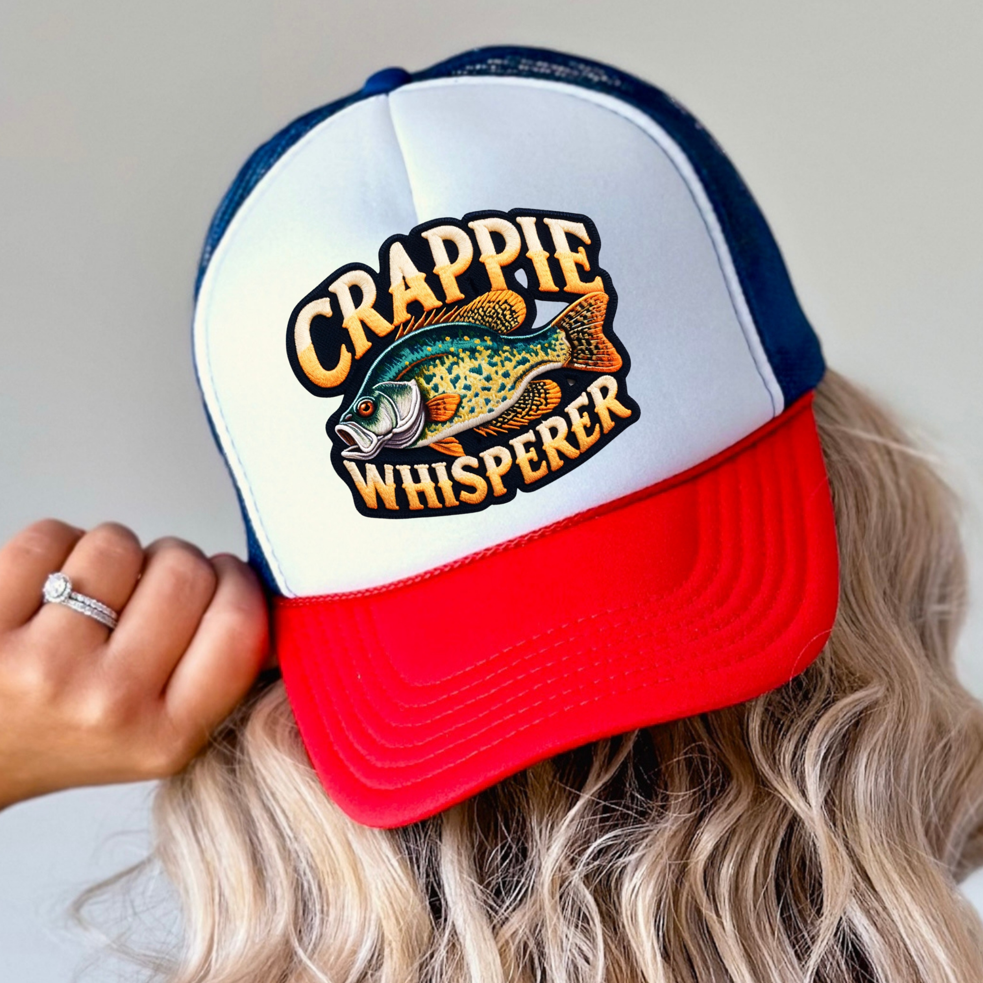 ZZ Threadz - Wholesale Trucker Hat - Women's - Crappie Whisperer Otto Trucker Hat0