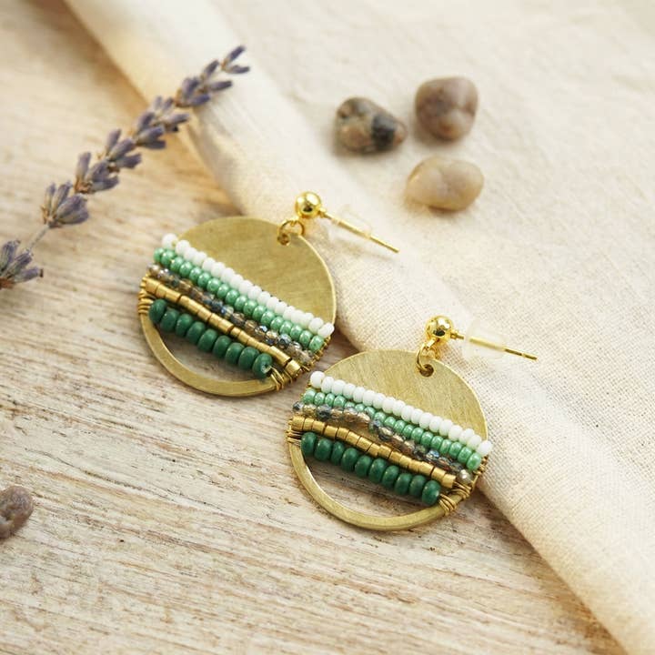 Pendientes Boho Tejidos a Mano con Cuentas para venta al por mayor de Verna Artisan Works
