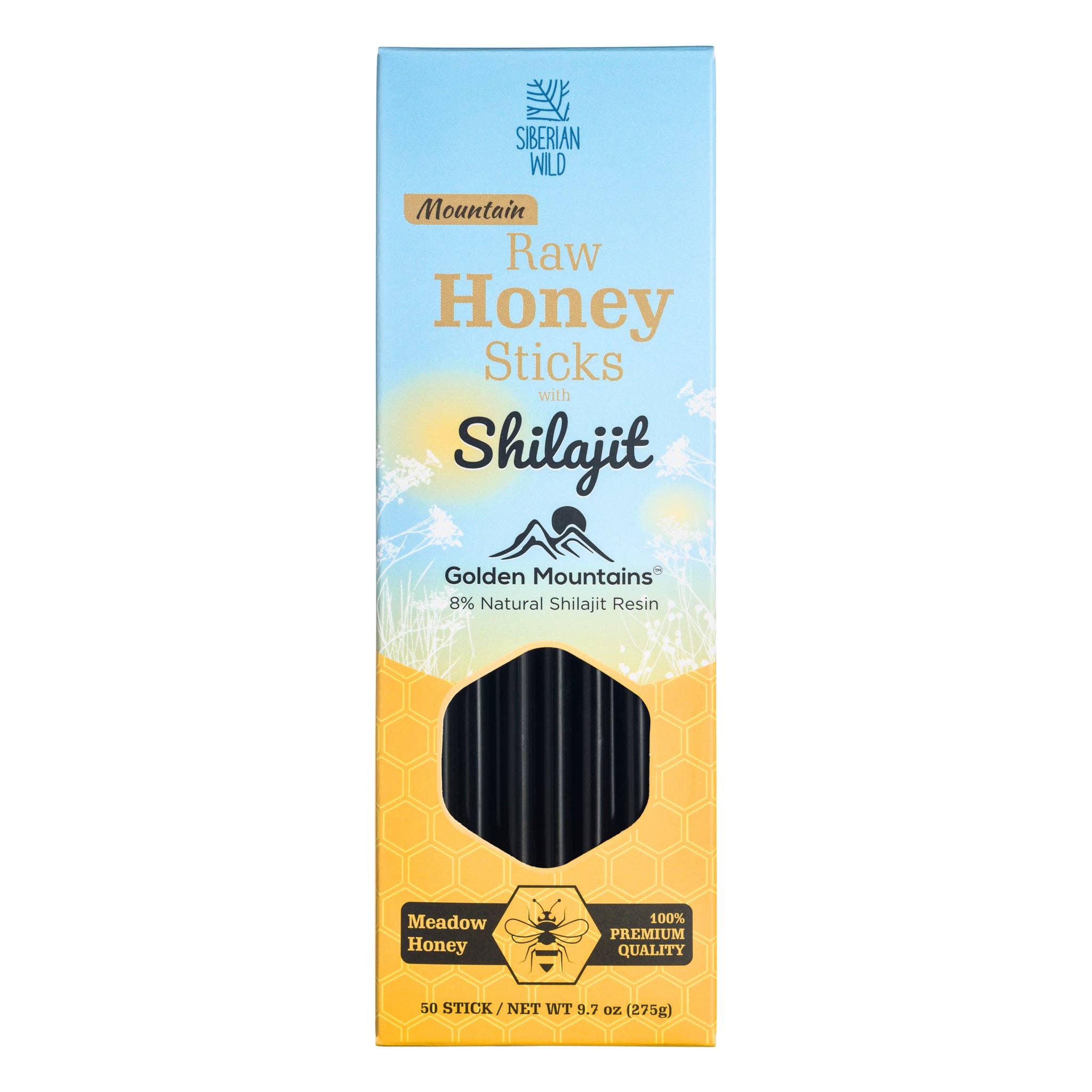 SiberianGreen - Wholesale Honey - Siberian Wild Meadow Honey Sticks with 8% Shilajit – 50 Pack Portable Honey Superfood for Active Lifestyles6