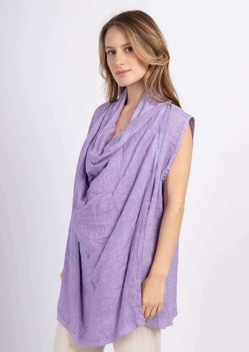 LINEN & COTTON HOUSE – Großhandel Oberbekleidungsweste – Damen – WESTE AUS LEINEN 5172 BESTSELLER FRÜHLINGS- UND SOMMERKLEIDUNG 44