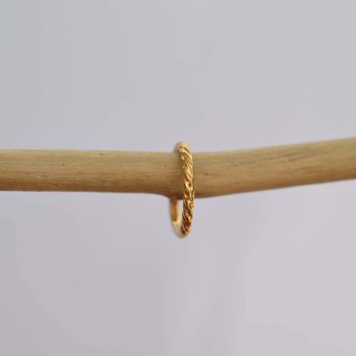 StockJWL - Wholesale Single Earring - Twisted Earrings Spiral Piercing Spiral Earrings Helix Ring Crimped Steel for Tragus, Helix, Cartilage, and Lobe Gold and Silver5