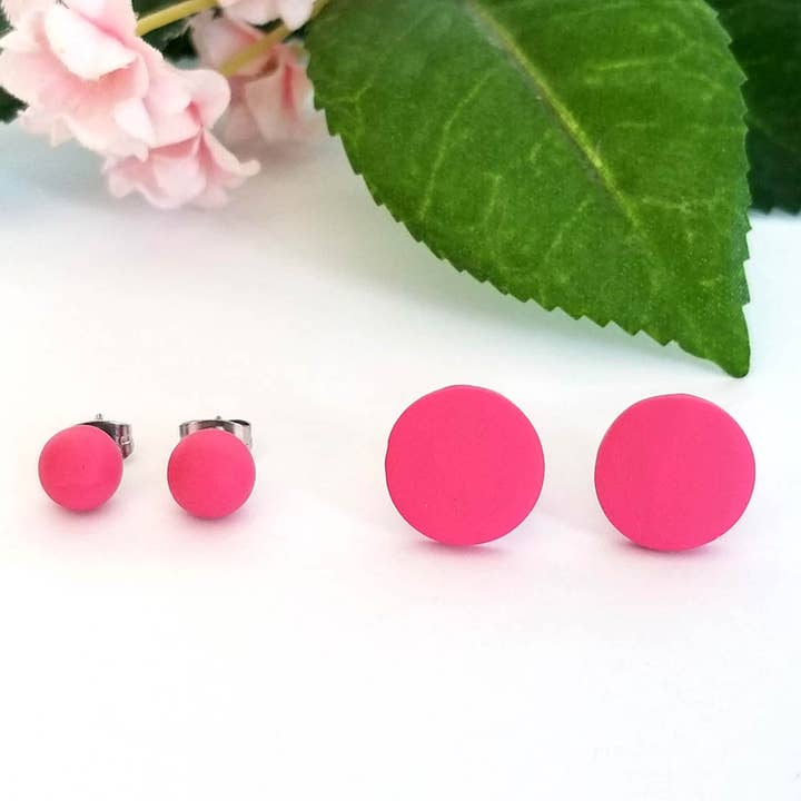 Fuchsia Pink Stud Earrings for wholesale by Petra Slay Design