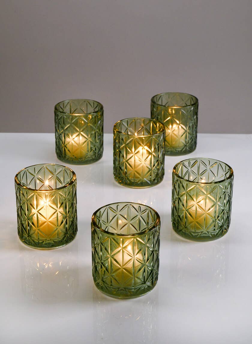 Jamali Garden - Wholesale Candle Holder - Mexican Green Glass Tea Light Holder1