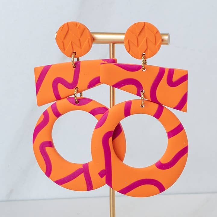 Stunning Statements - Wholesale Dangle Earrings - Poppy Clay Dangle Earrings 3