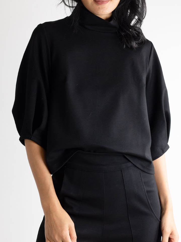 Lunes Top - Zwart voor wholesale door Meg