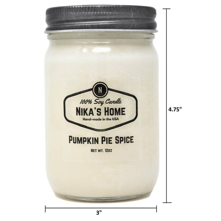 Nika's Home - Wholesale Jar/filled candle - Pumpkin Pie Spice1