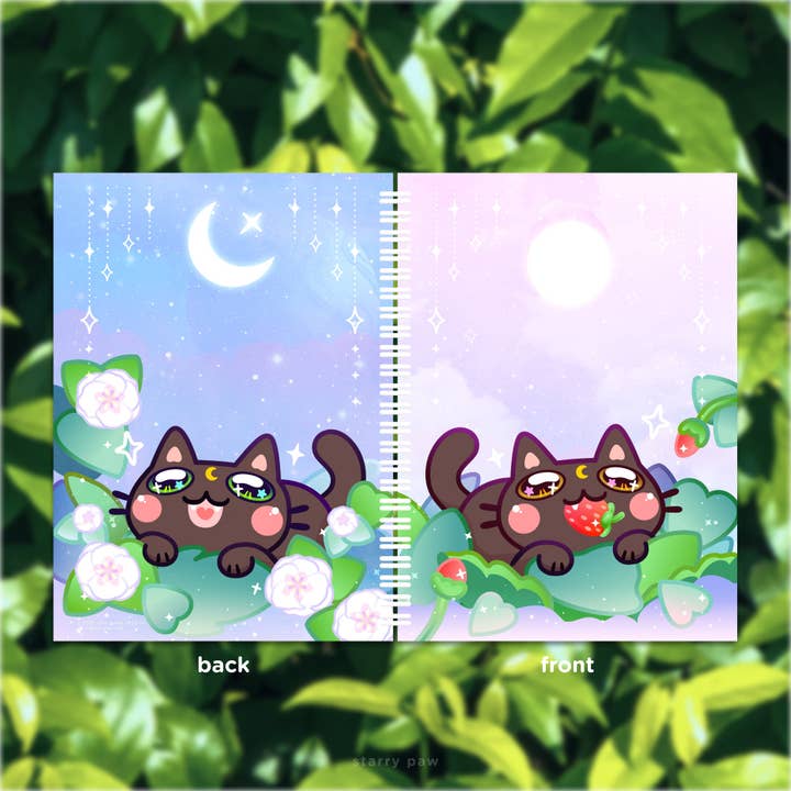 Celestial Black Cat Sticker Book Storage Album | A5 100 pages for wholesale by Starry Paw Shop