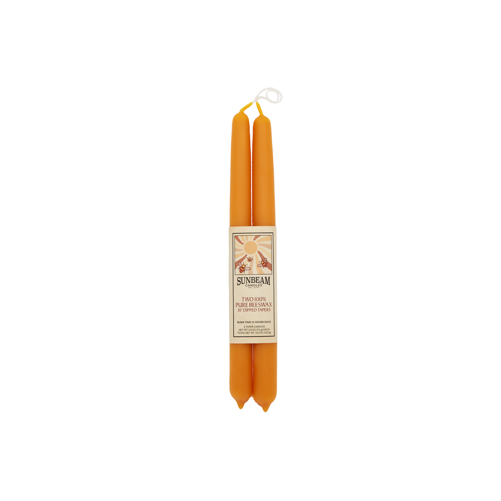 Sunbeam Candles, Inc – Vela/castiçal cónico por atacado – Velas Cónicas de Cera de Abelha de 10" - Pares Envolvidos (caixa de 6 unidades)0