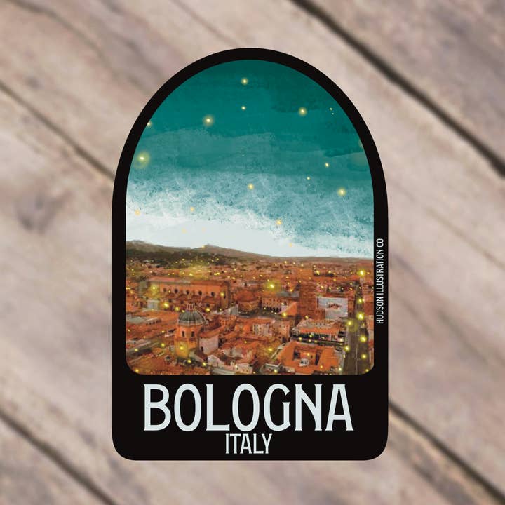 Hudson Illustration Co - About Town Co - Wholesale Sticker - Bologna Italy - Waterproof Sticker/Magnet/Print/Postcard0