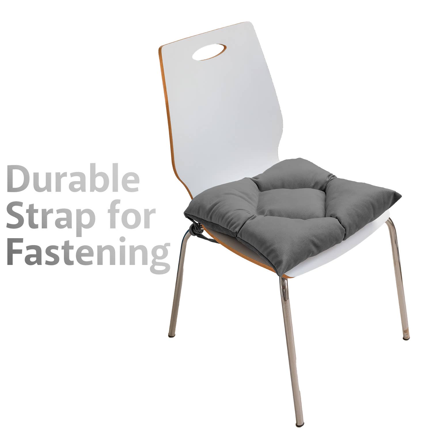 CASASRO - Venta al por mayor Cojines para sillas - CASASRO® Cojines para sillas de comedor | Juego de 4 de 40x40 cm | Tela de terciopelo suave lavable en 9 colores | Cojines con lazos para sujetar30