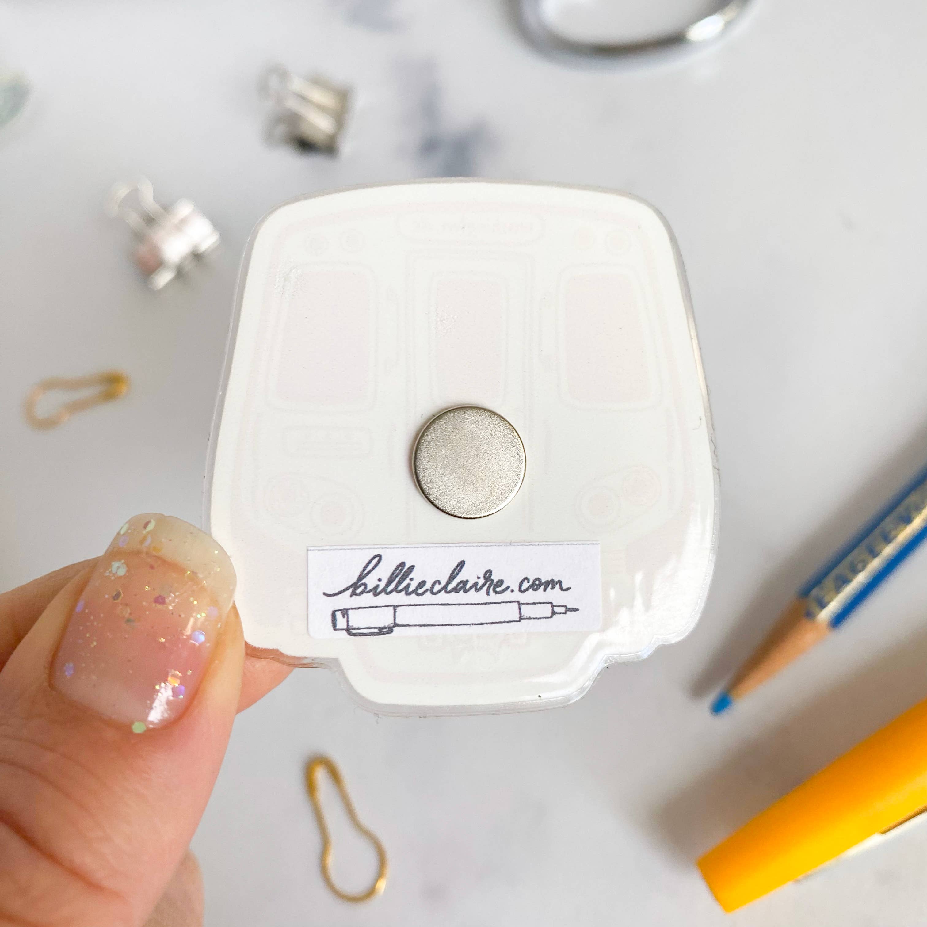 Billie Claire Illustration (Handmade) - Wholesale Magnet - Acrylic Magnet - DC Metro (Multiple Line Colors Available)3