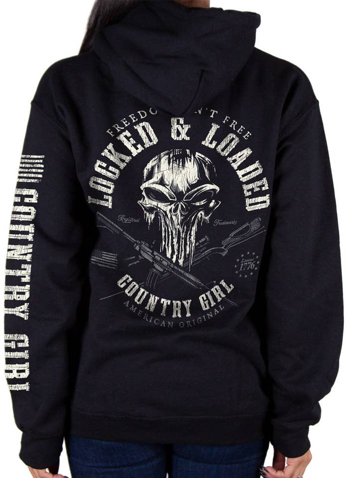 Chandail à capuchon Country Girl® pour femme Locked & Loaded pour la vente par Country Girl Store