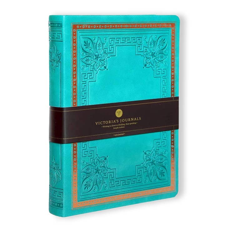 Victoria's Journals - Wholesale Journal/Diary - Victoria's Journals Antique Style Diary Vegan Leather (Teal)