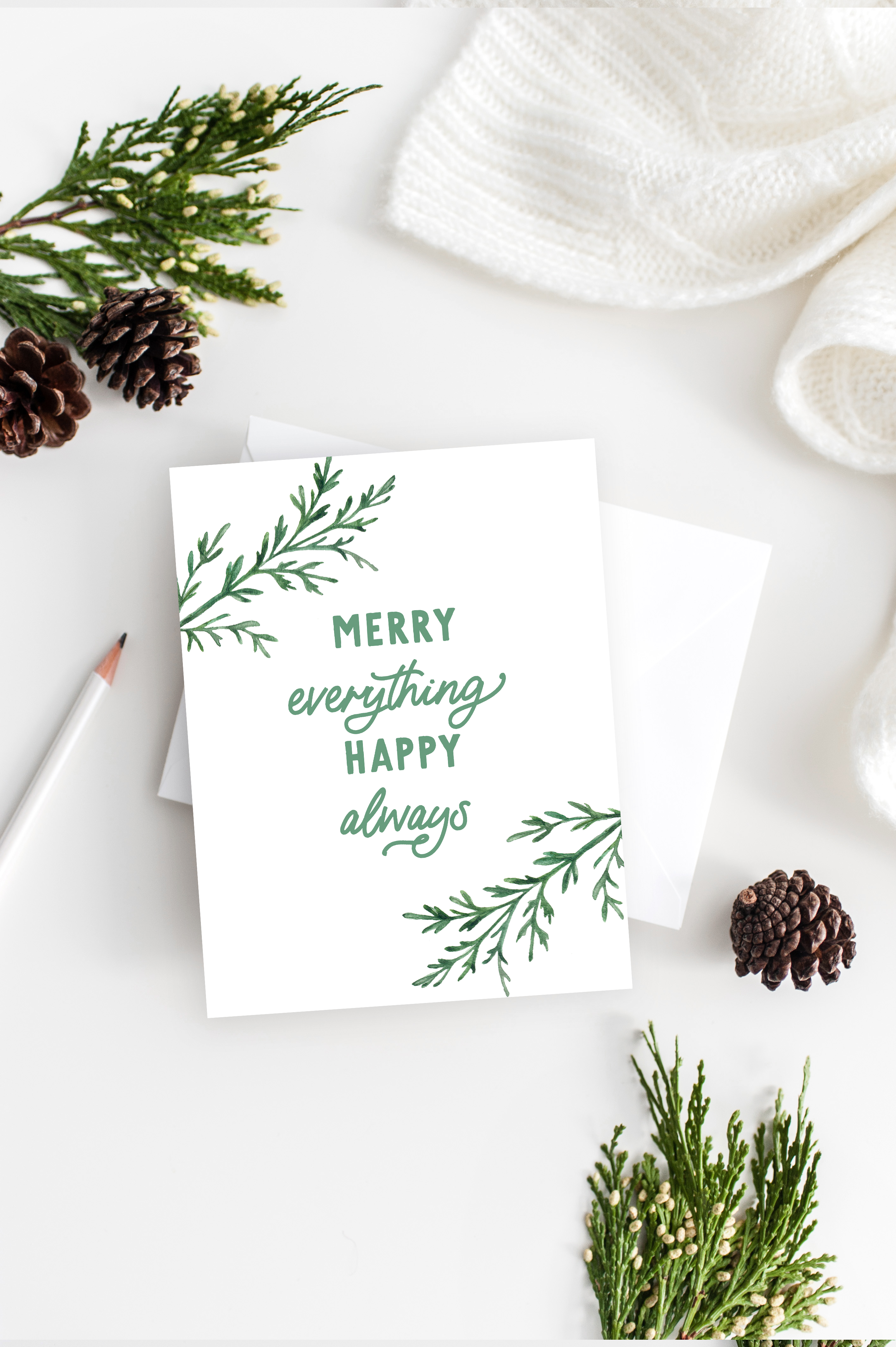 Isabella MG - Wholesale Christmas Card - Merry Everything Greeting Card | Happy Holidays Card3