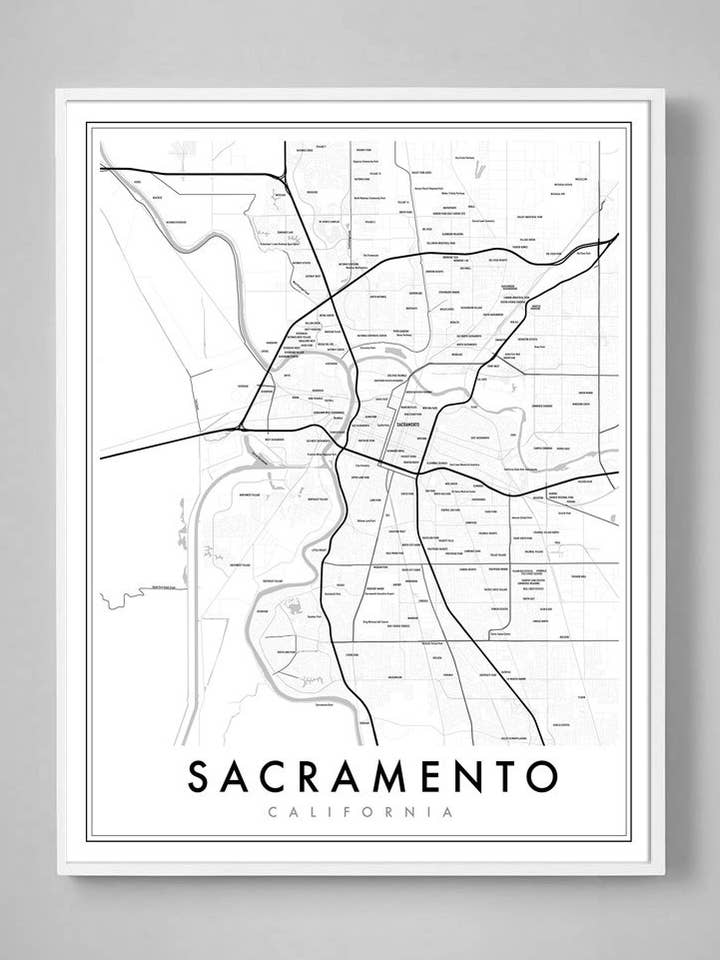 Sacramento Carte Imprimer pour la vente par Capricorn Press