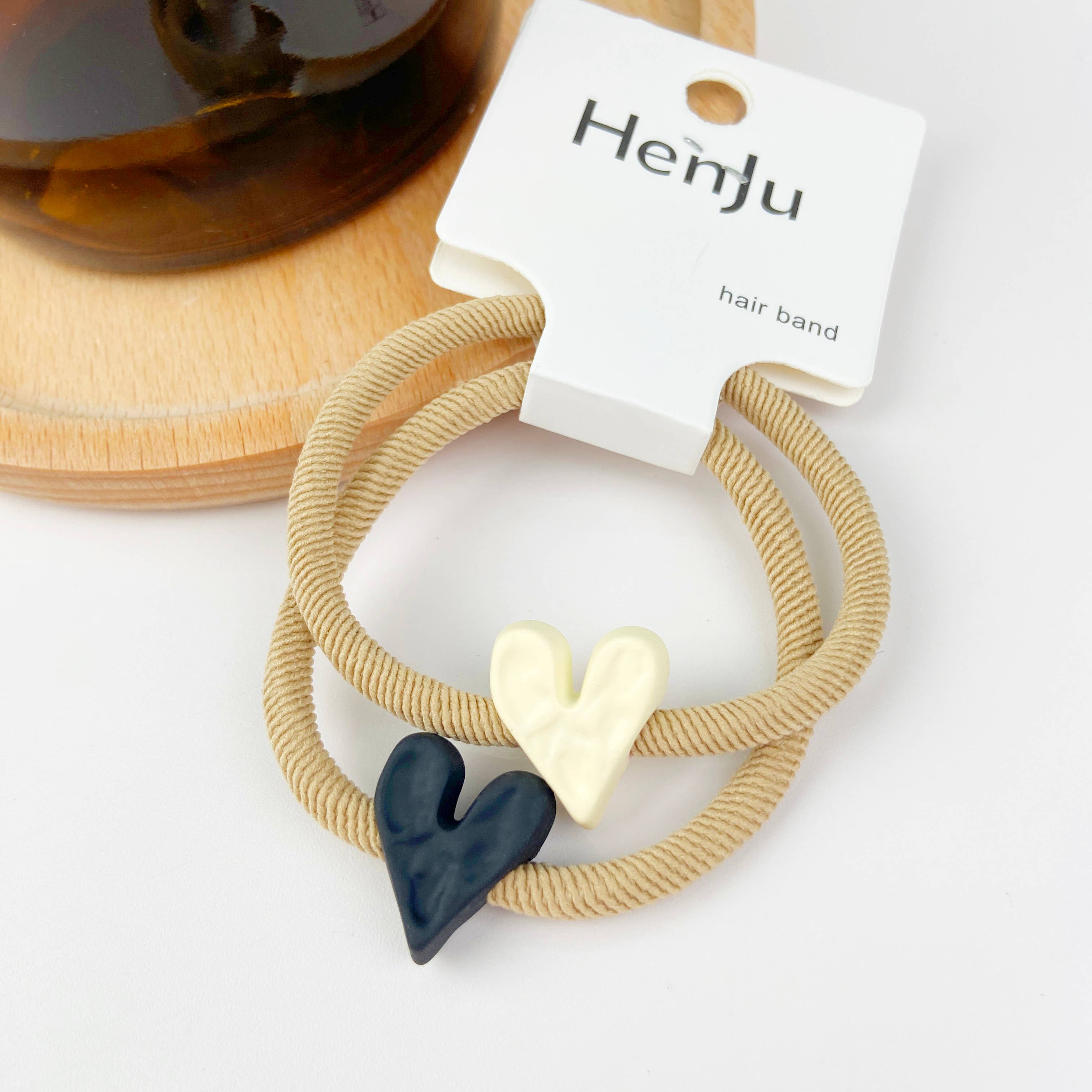 SoapElenGlen - Vente Élastique à cheveux - Lot de 2 élastiques à cheveux en forme de fleur en forme de queue de cheval en forme de cœur et de smiley0