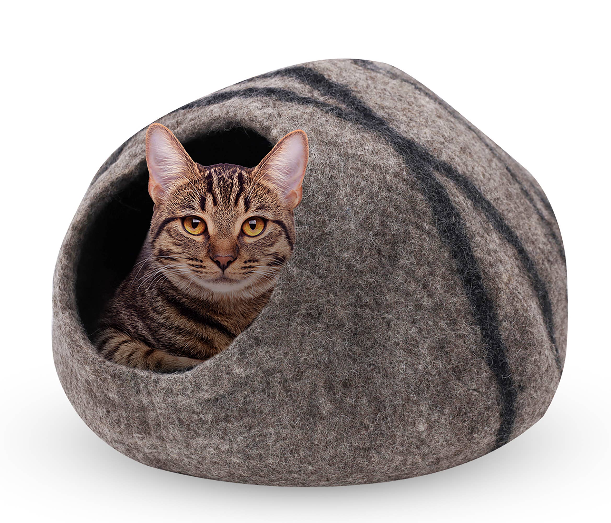 Lungta Imports – wholesale Husdjursgrotta - Katt och hund – Handgjord filt ull katt grotta/katt säng/varm katt hus0