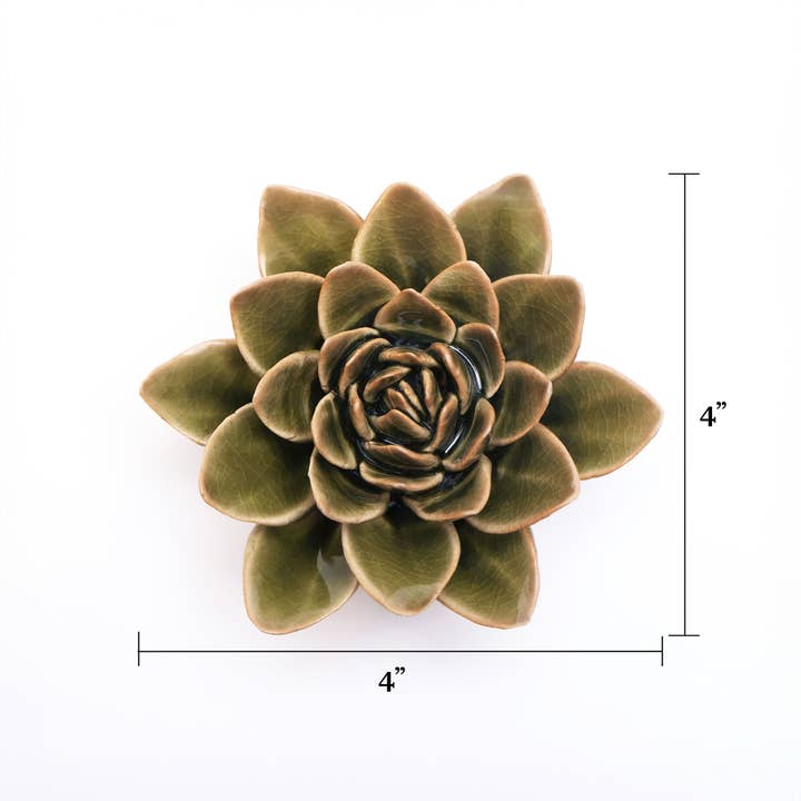 Chive - Wholesale Wall Accent - English Garden Ceramic Flowers