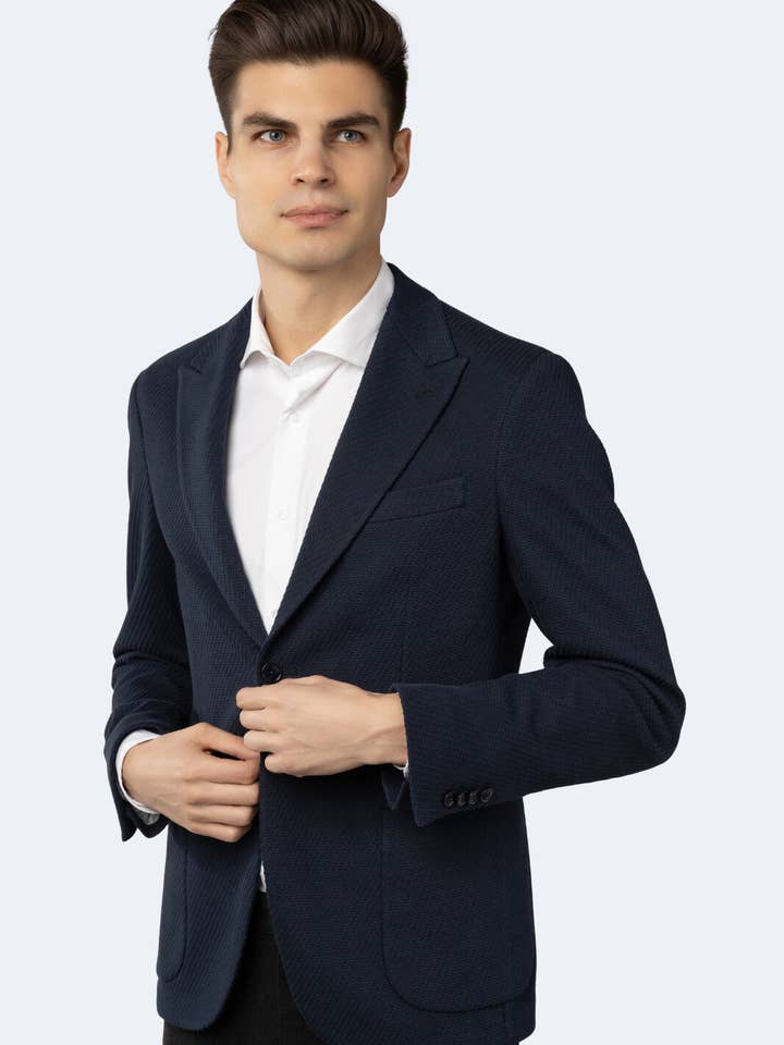 FW23 Navy Sportcoat for wholesale by Luchiano Visconti