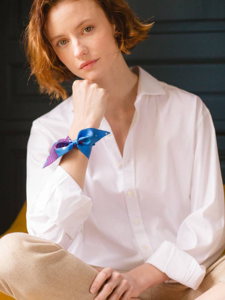 Midnight silk bracelet for wholesale by Petitjean Paris