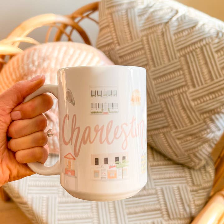 Palm Prints - Wholesale Coffee Mug - Charleston Landmark Mug1