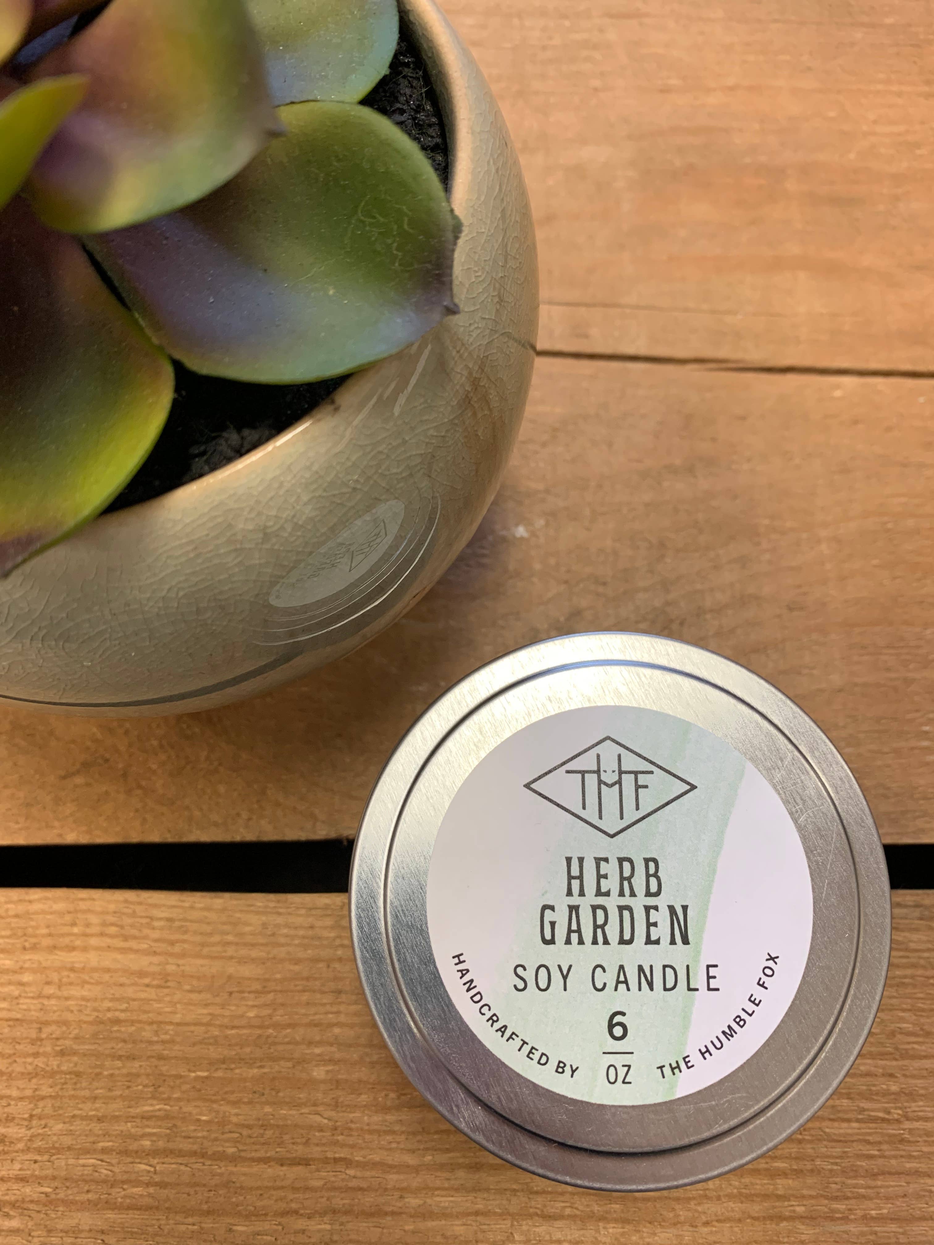 The Humble Fox Candle Co. - Wholesale Travel Candles - Herb Garden Soy Candle - 6oz Tin