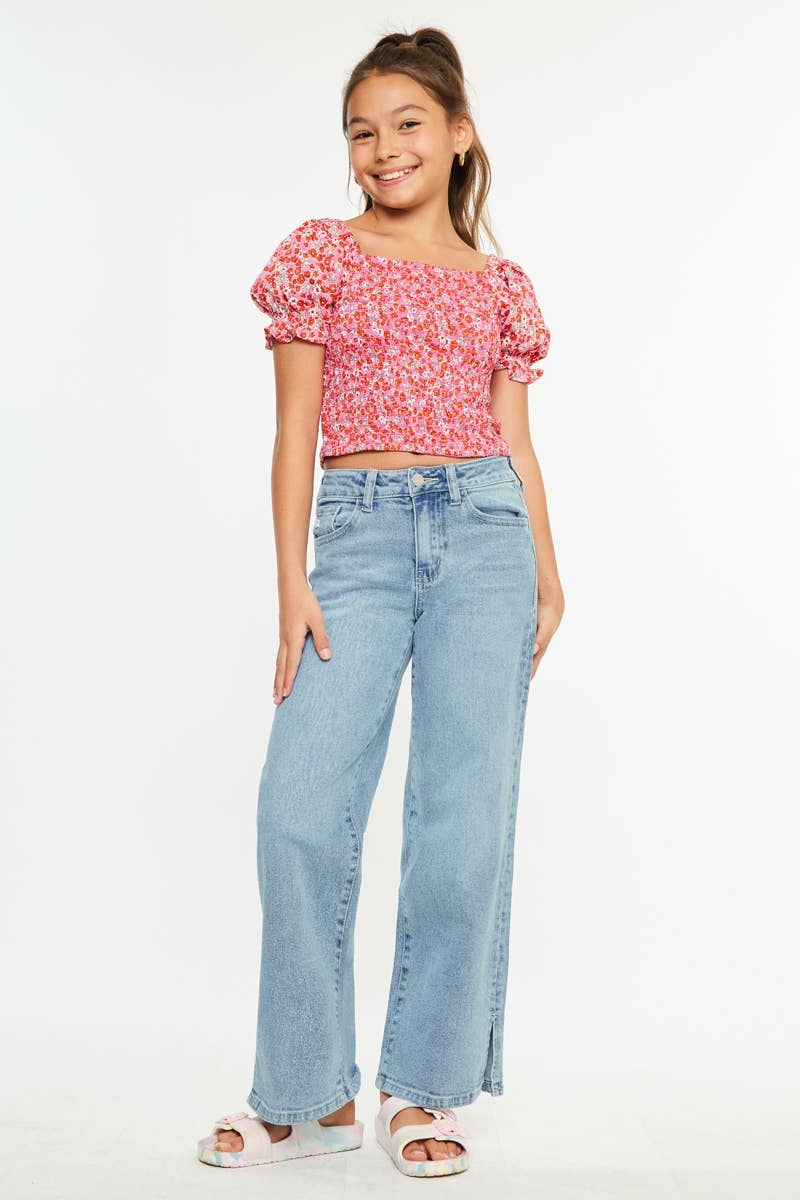 LIGHT YOUTH OPEN PACK HIGH RISE WIDE LEG JEANS-YC70069L for wholesale on Faire1