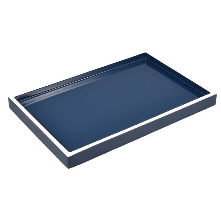 Marineblauw met wit - Vanity Tray - L-64NBWT voor wholesale door Pacific Connections