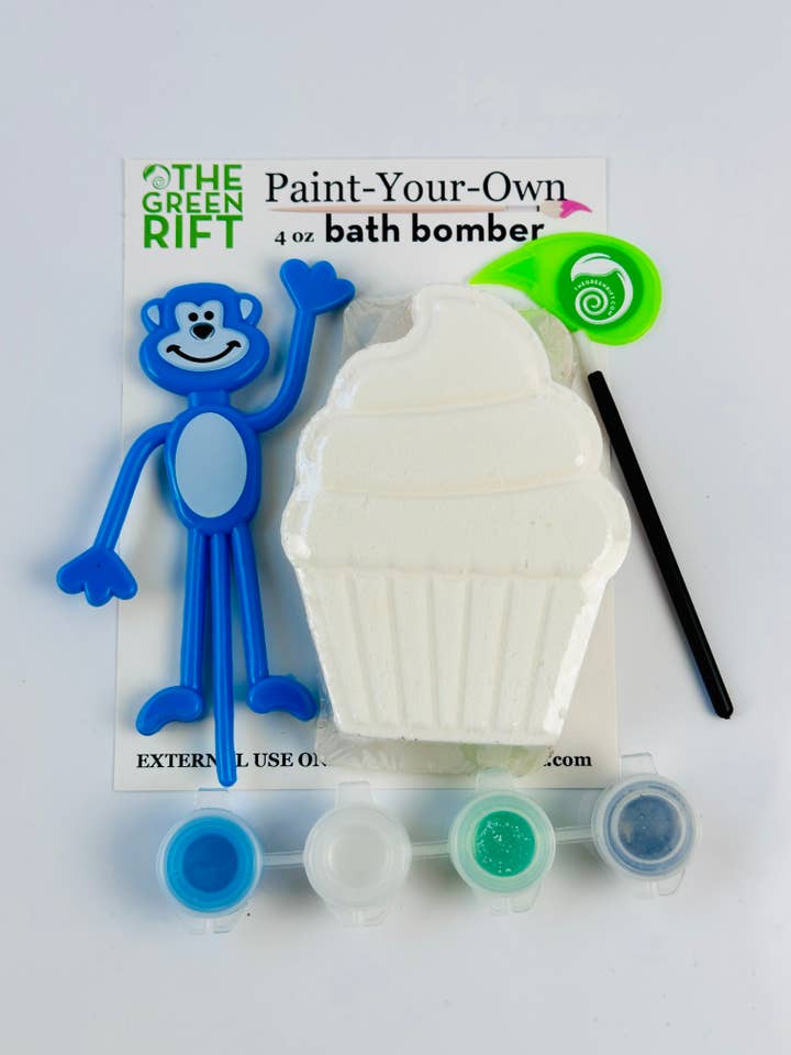 Cupcake Bath Bomb Paint-Your-Own Set for wholesale by The Green Rift