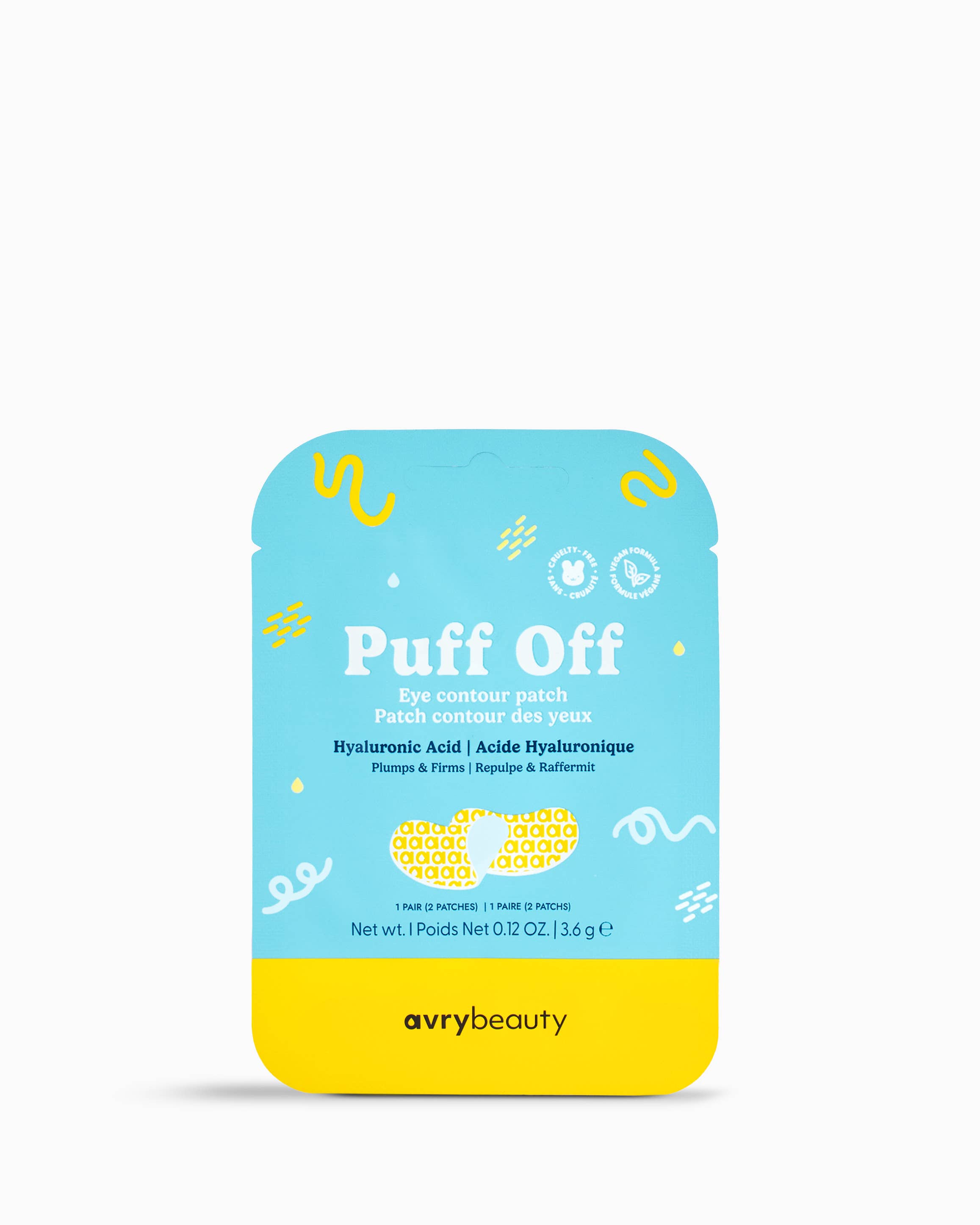 AvryBeauty - Vente Masque pour le visage - Patch Contour des Yeux Puff Off - Acide Hyaluronique
