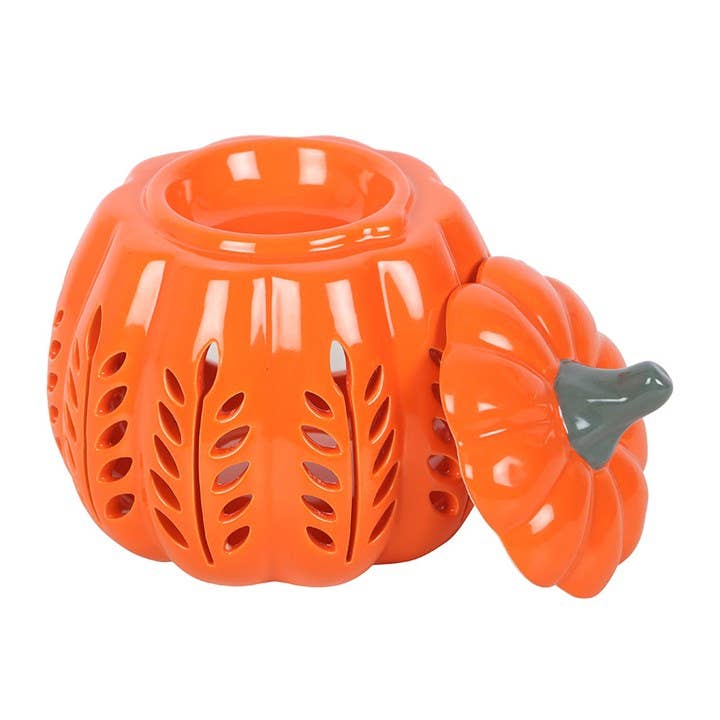 Something Different Wholesale – wholesale Wax warmer – Orange Autumn Leaf Cut Out Pumpkin Oil Burner and Wax Warmer2