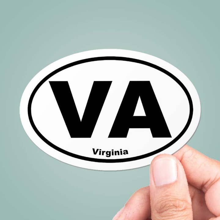 Virginia VA State Oval Sticker Vinyl Mærkat for engroshandel hos CJ's Sticker Shop