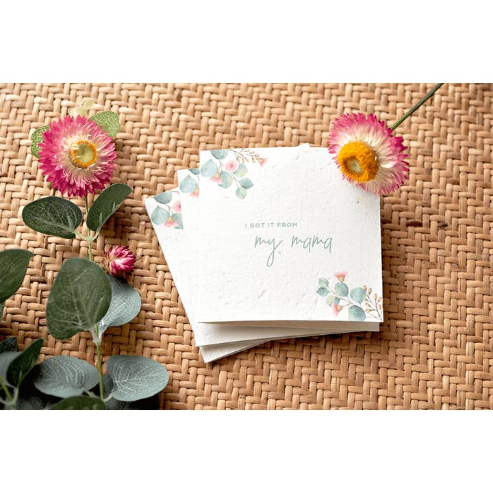 Mama Plantable Greeting Card for wholesale by Nurturing Nature Cards