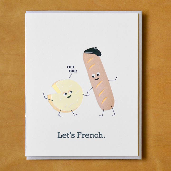 Let's French Greeting Card for wholesale by McBitterson's