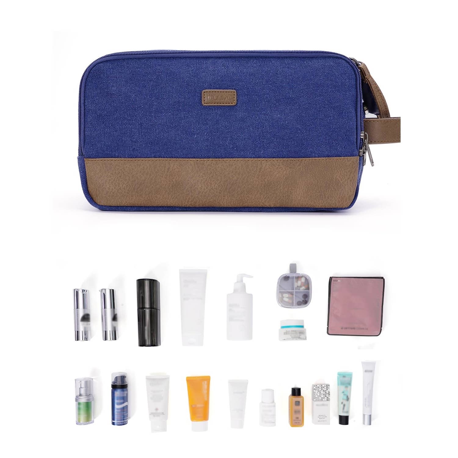 wandf – Engroshandel Toilettaske - Unisex – Canvas & læder Dopp Kit rejse vandafvisende barbertaske35