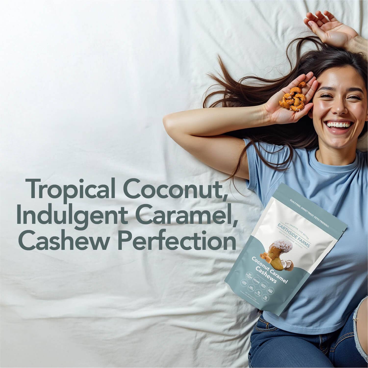 Earthside Farms - Vendita all'ingrosso Frutta secca - Anacardi al caramello di cocco - Snack vegani di frutta candita, confezione da 113 g3