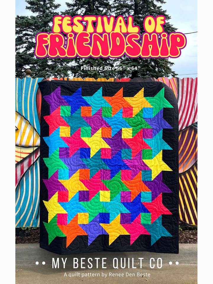 Motif de couette : Festival de l'amitié pour la vente par My Beste Quilt Co