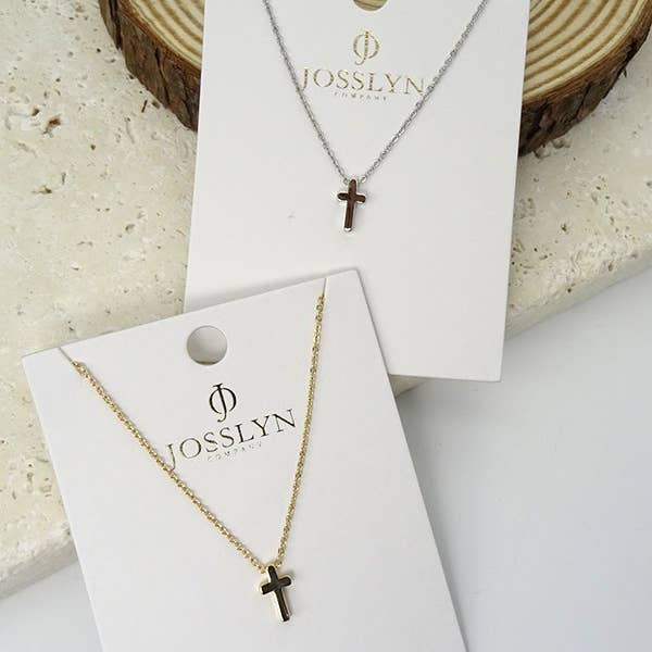 JOSSLYN by wall to wall - Wholesale Pendant/Charm Necklace - CLASSIC MINI CROSS NECKLACE | 47N15737-CROSS