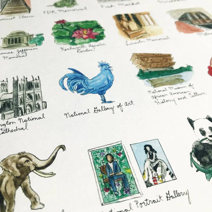 Amy Wike Illustration - Wholesale Poster - Tiny DC Poster3